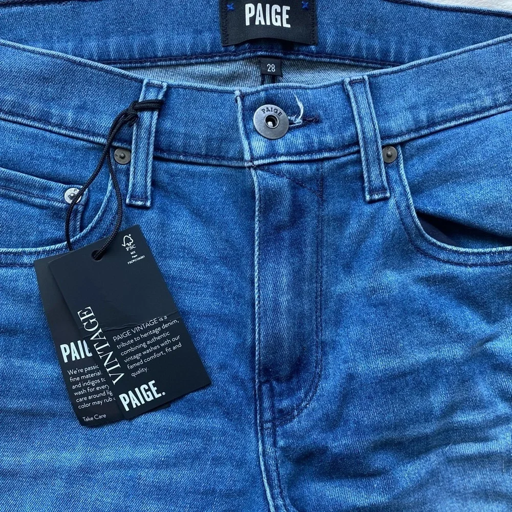 PAIGE Federal Slim Straight Men’s Jeans – Size 28, Vintage-Inspired Wash